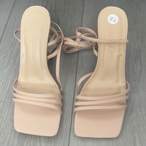 Strappy Nude heels